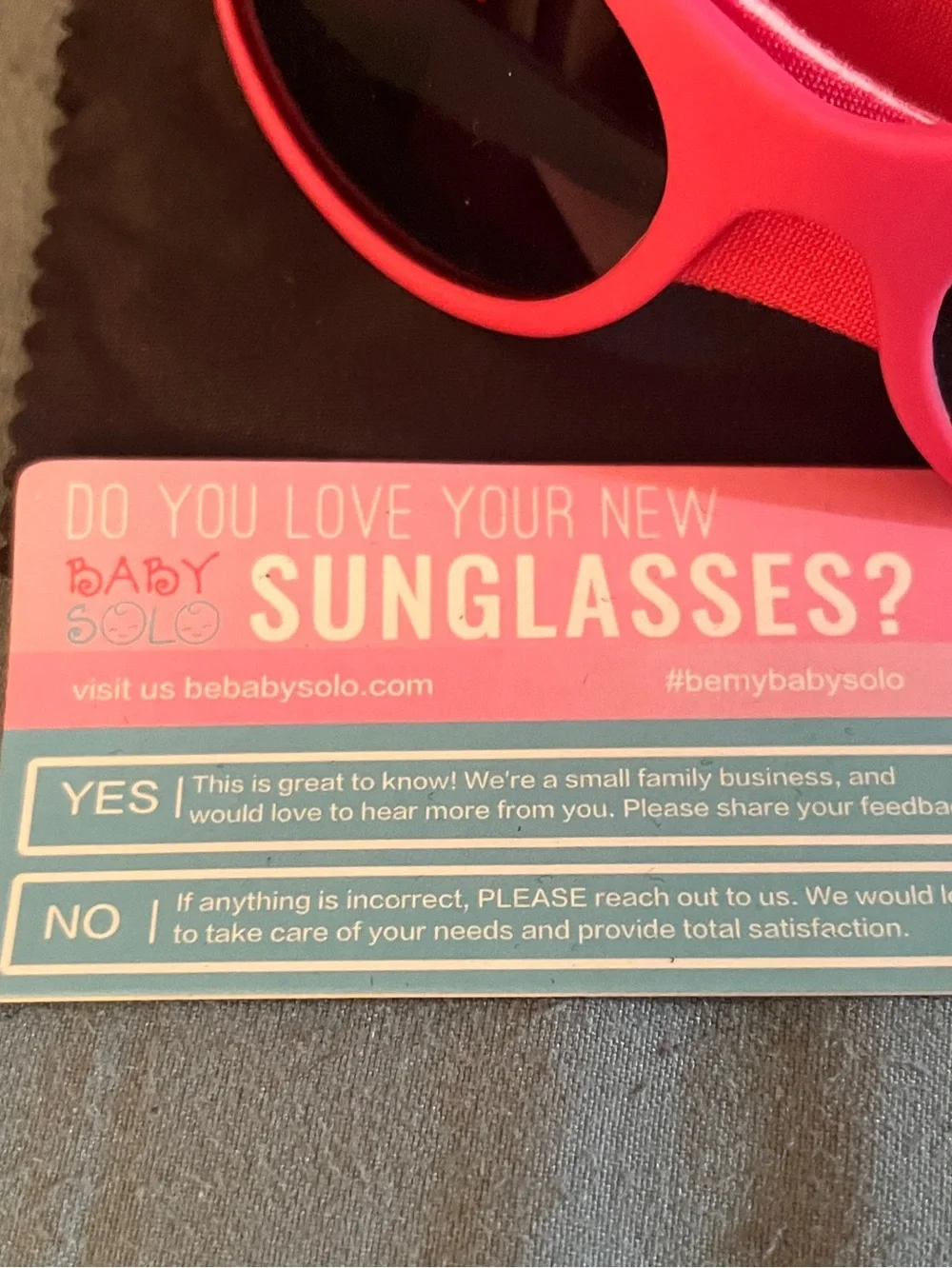 Baby Solo Bright Pink Infant Sunglasses with Matching Pink Hard Case